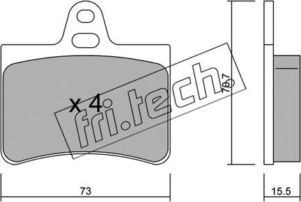 Fri.Tech. 342.0 - Set placute frana,frana disc parts5.com