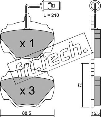 Fri.Tech. 362.1 - Set placute frana,frana disc parts5.com