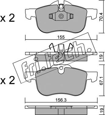 Fri.Tech. 316.0 - Set placute frana,frana disc parts5.com