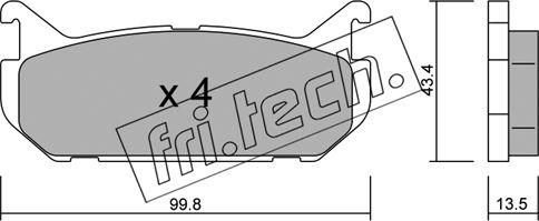 Fri.Tech. 312.0 - Brake Pad Set, disc brake parts5.com