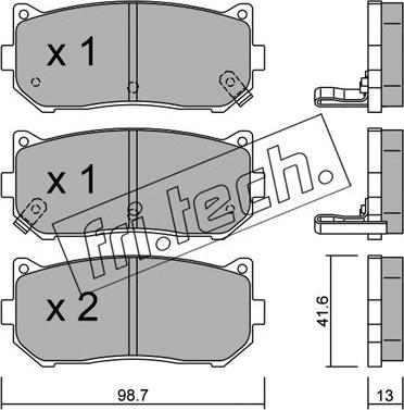 Fri.Tech. 381.0 - Set placute frana,frana disc parts5.com