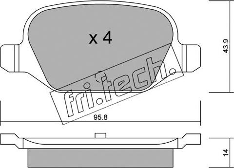 Fri.Tech. 333.0 - Set placute frana,frana disc parts5.com