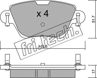 Fri.Tech. 328.0 - Set placute frana,frana disc parts5.com