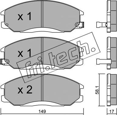 Fri.Tech. 373.0 - Set placute frana,frana disc parts5.com