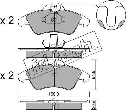 Fri.Tech. 265.0 - Set placute frana,frana disc parts5.com