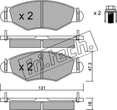 Fri.Tech. 263.0 - Set placute frana,frana disc parts5.com