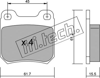 Fri.Tech. 284.0 - Σετ τακάκια, δισκόφρενα parts5.com