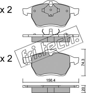 Fri.Tech. 288.0 - Σετ τακάκια, δισκόφρενα parts5.com