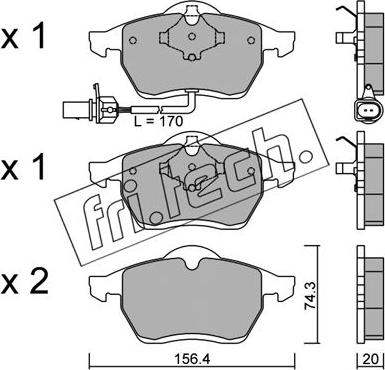 Fri.Tech. 288.1 - Σετ τακάκια, δισκόφρενα parts5.com