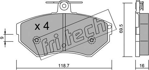 Fri.Tech. 224.1 - Juego de pastillas de freno parts5.com