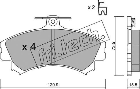 Fri.Tech. 225.0 - Set placute frana,frana disc parts5.com