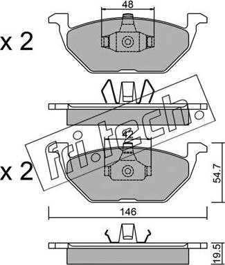 Fri.Tech. 220.1 - Brake Pad Set, disc brake parts5.com