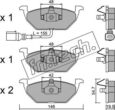 Fri.Tech. 220.2 - Komplet pločica, disk-kočnica parts5.com