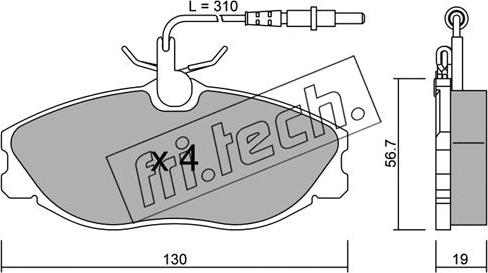 Fri.Tech. 223.0 - Zestaw klocków hamulcowych, hamulce tarczowe parts5.com