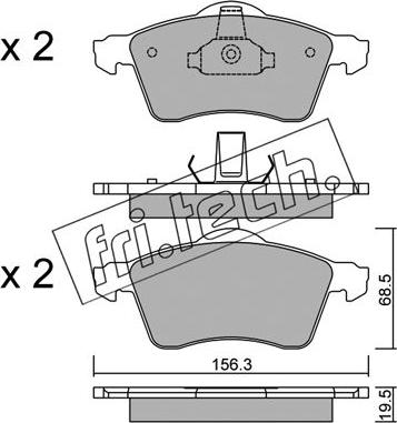 Fri.Tech. 272.0 - Zestaw klocków hamulcowych, hamulce tarczowe parts5.com