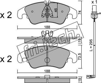 Fri.Tech. 791.4W - Brake Pad Set, disc brake parts5.com