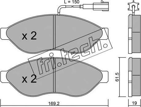 Fri.Tech. 724.1 - Set placute frana,frana disc parts5.com