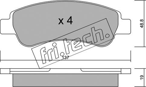 Fri.Tech. 726.0 - Fren balata seti, diskli fren parts5.com