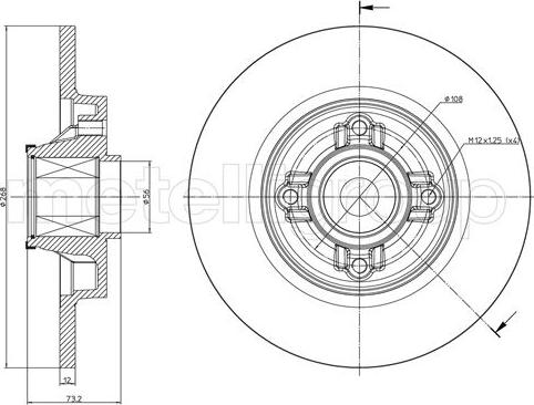 ATE 24.0112-0194.2 - Disco de freno parts5.com