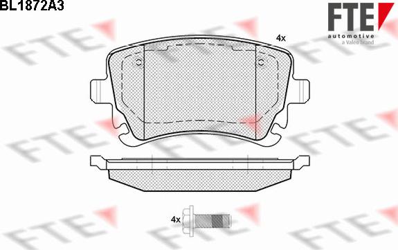 FTE 9010452 - Σετ τακάκια, δισκόφρενα parts5.com