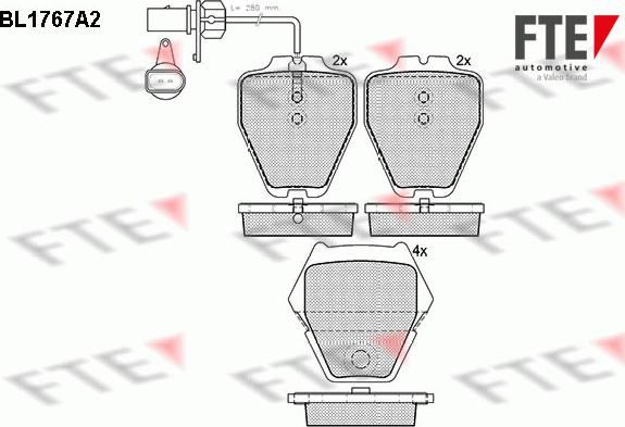 FTE 9010337 - Set placute frana,frana disc parts5.com