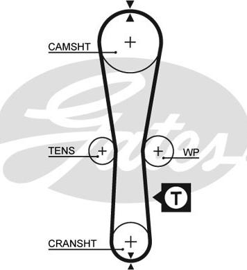 Gates 5454XS - Timing Belt parts5.com