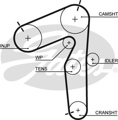 Gates K035462XS - Set curea de distributie parts5.com