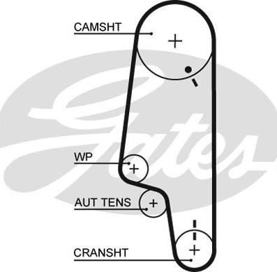 Gates K015427XS - Комплект ангренажен ремък parts5.com