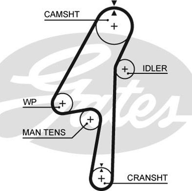 Gates K015580XS - Set curea de distributie parts5.com