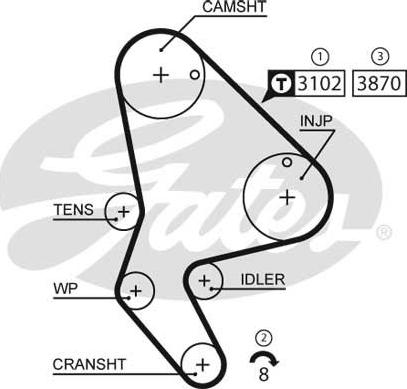 Gates 5523XS - Correa dentada parts5.com