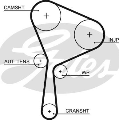 Gates K015654XS - Комплект ремня ГРМ parts5.com