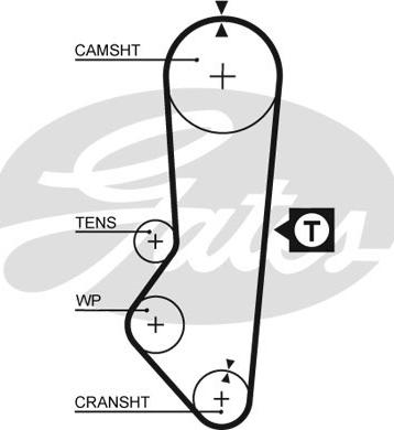 Gates 5357XS - Curea de distributie parts5.com