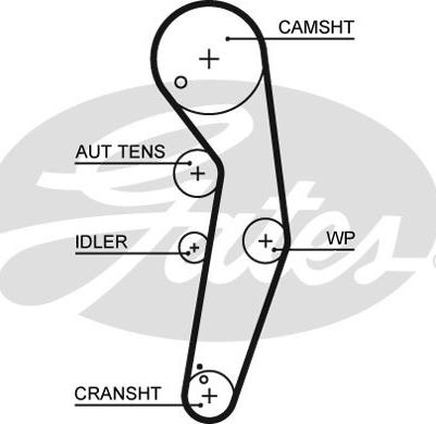 Gates K045569XS - Komplet zupčastog kaiša parts5.com