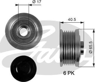 Gates OAP7032 - Pulley, alternator, freewheel clutch parts5.com