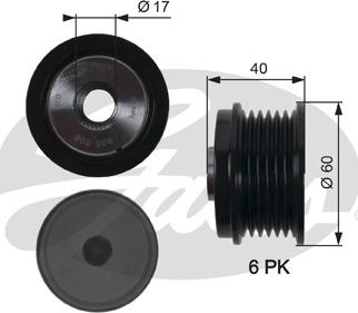 Gates OAP7154 - Polea, alternador parts5.com