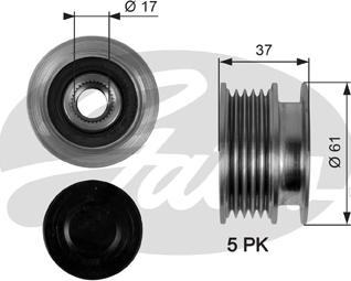 Gates OAP7102 - Fulie, alternator parts5.com