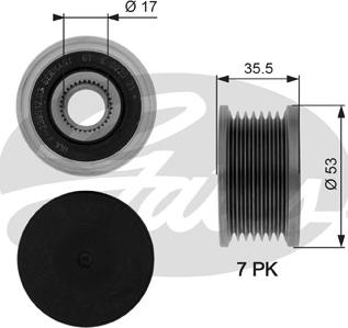 Gates OAP7110 - Polea, alternador parts5.com