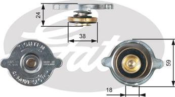 Gates RC115 - Zaporni poklopac, hladnjak parts5.com