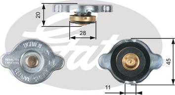 Gates RC133 - Zaporni poklopac, hladnjak parts5.com