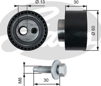 Gates T41140 - Feszítő, fogasszíj parts5.com