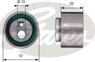 Gates T41258 - Poulie-tendeur, courroie de distribution parts5.com