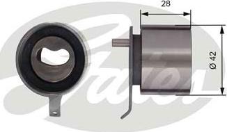 Gates T41267 - Rola intinzator,curea distributie parts5.com