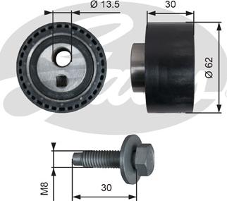 Gates T41282 - Rola intinzator,curea distributie parts5.com