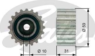 Gates T41236 - Polea inversión / guía, correa distribución parts5.com