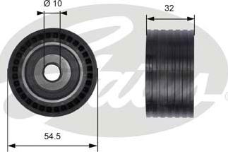 Gates T41237 - Usmeravajući / vodeći točkić, zupčasti kaiš parts5.com