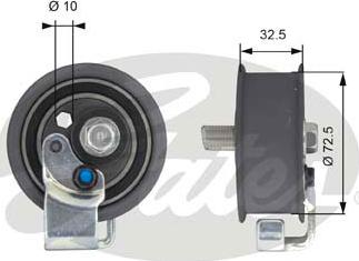 Gates T43065 - Polea tensora, correa dentada parts5.com