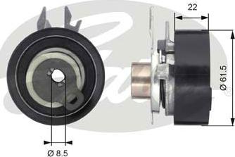 Gates T43061 - Rola intinzator,curea distributie parts5.com