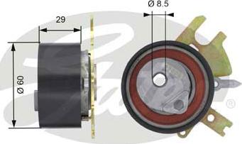 Gates T43089 - Tensioner Pulley, timing belt parts5.com