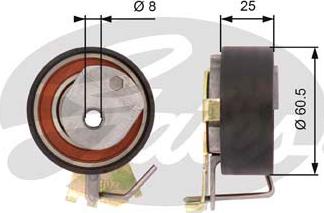 Gates T43023 - Kiristysrulla, hammashihnat parts5.com