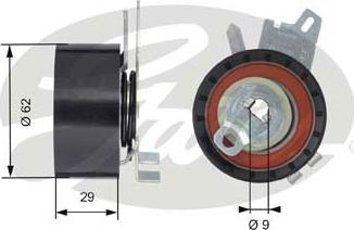 Gates T43145 - Rola intinzator,curea distributie parts5.com